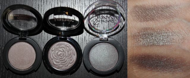 Left to Right/Top to Bottom: ELF Heartbreaker, Jane Cosmetics Slate, Sigma Triomphe