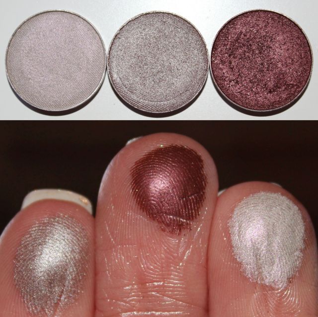 Makeup Geek Eye Shadow pans left to right: Rock Star, Prom Night, Show Time