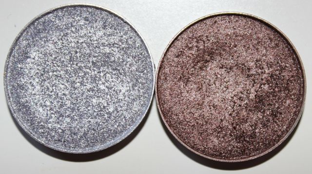Left to Right: Makeup Geek Foiled Eye Shadows in High Wire and Mesmerized