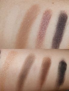 Top and Bottom Rows of Eye Shadows in Pur Minerals Selfie Palette
