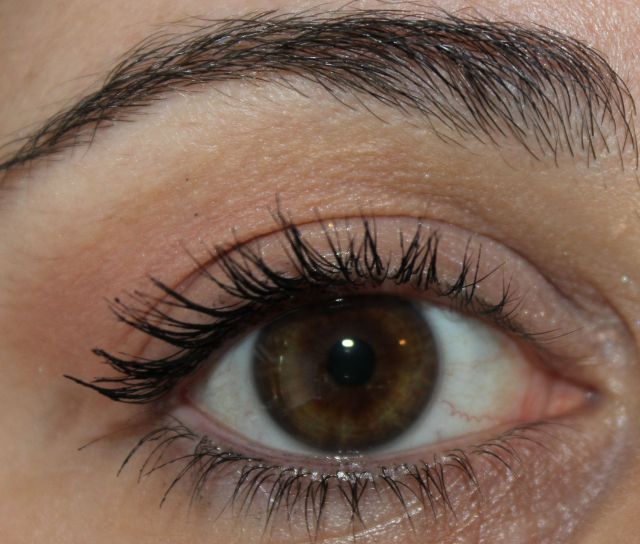 100% Pure Fruit Pigmented- Blush in Pretty Naked (as eyeshadow), -Ultra Lengthening Mascara in Black Tea