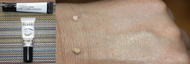 Wet n' Wild eyeshadow primer, Milani eyeshadow primer